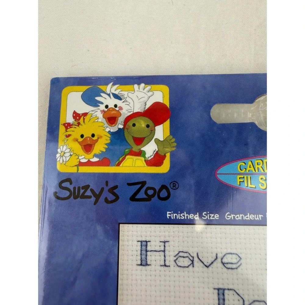 Vintage Janlynn Suzys Zoo Daisy Bear Counted‎ Cross Stitch Kit 038-0203 5x7 New